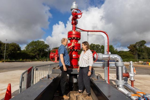 Eden Project Co-Founder Sir Tim Smit with Eden Geothermal Ltd CEO Gus Grand (Image: Mark Passmore)